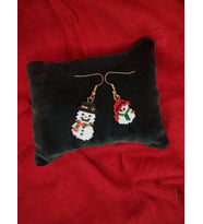 Miyuki Boncuk El Yapımı Minik Kardan Adam Ve Kardan Adam Küpe Yılbaşı Christmas Noel