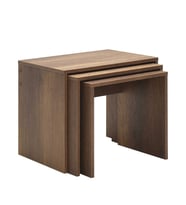 Adore Mobilya Trıple Zigon Sehpa - Koyu Ceviz (Oslo Ceviz) 55x47x40 cm (GxYxD)