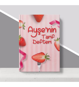 BK Gift Kişiye Özel İsimli Mutfak Tarif Defteri-17 (Beyaz)