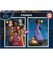 Educa 2x100 Parça Disney Wish Kız ve ErkekÇocuk Puzzle/Yapboz - 6-8 Yaş