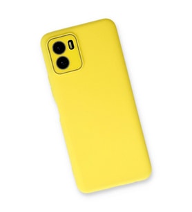 Vivo Y15s Kılıf Lansman Glass Kapak - Sarı