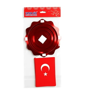Vatan Metalize Sıralı Bayraklı Zincir Süs - 2 adet