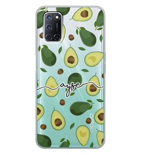 Oppo Avokadolar Tasarımlı Şeffaf Telefon Kılıfı
