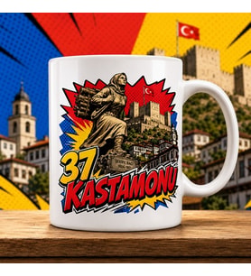 37 Kastamonu Şerife Bacı Pop Art Tasarımlı Kupa