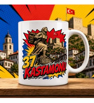 37 Kastamonu Şerife Bacı Pop Art Tasarımlı Kupa