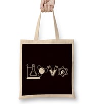 Love Chemistry Science Laboratory Medicine Clinic Pharmacist Bez Çanta Uzun Saplı