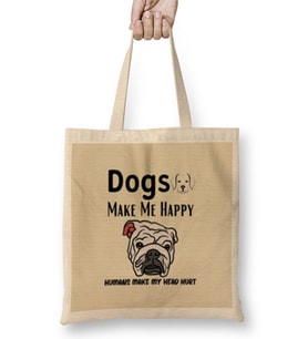 Funny Dog Lover Gift For Women Men Bez Çanta Uzun Saplı