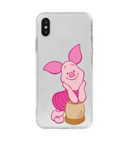 Iphone XS MAX Uyumlu Piglet Tasarımlı Şeffaf Telefon Kılıfı