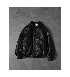 UNİSEX PREMİUM OVERSİZE VİNTAGE BOMBER DERİ CEKET (Siyah Deri)