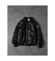 UNİSEX PREMİUM OVERSİZE VİNTAGE BOMBER DERİ CEKET (Siyah Deri)
