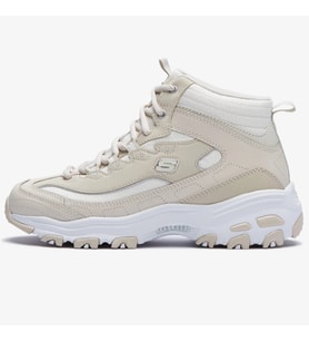 Skechers D'Lites-Comft Times Memory Foam Leather Womens Sneaker Hafızalı Taban Hakiki Deri Bilekli Kadın Günlük Spor Ayakkabı Krem