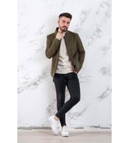 NUBUK BAHARLIK SLİMFİT MONT (Yeşil)