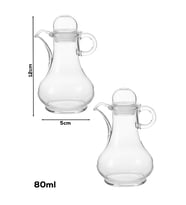 Porsima Pbt-570 Kapaklı Akrilik 2li Yağlık Sirkelik Yağdanlık Seti 80ml