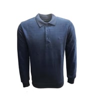Rey Polo R02705 Erkek Basic Selanik Polo Yaka Sweatshirt - Rey Polo - Mavi (Mavi)