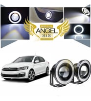 Citroen C Elysee Uyumlu, Universal Mercekli Led Angel Sis Farı, 76mm Beyaz Renk