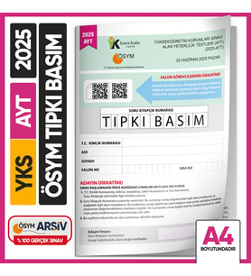 2025 YKS-AYT ÖSYM Tıpkı Basım Çıkmış Soru Kitapçığı (Video/PDF Çözümlü Türkiye Geneli Değerlendirme)