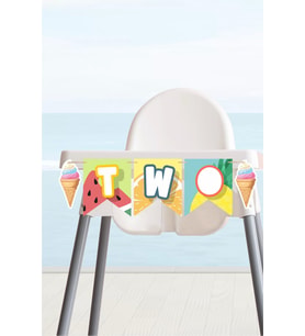 Summer Yaz Temalı TWO Banner *Kalın Kağıt
