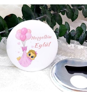 15 Adet Balonlu Uçan Kız Bebek Açacak Magnet Hediyelik-
