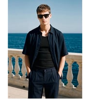 LCW Vision Lacivert Regular Fit Armürlü Erkek Gömlek