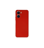 Vivo Y16 Kılıf Nano içi Kadife Silikon - Kırmızı