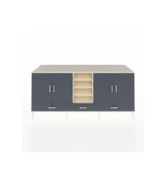 Kronos Konsol 8 Raflı 3 Çekmeceli 4 Kapaklı 220x59x99 Aytaşı-Antrasit/Antrasit