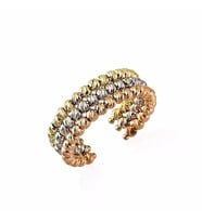 İtaly Dorika Altın Yüzükler 14K Gold 3 Renk (Çok Renkli)