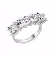 Altın 5 Taş Yüzük SWAROVSKİ Taşlı (Çok Renkli)