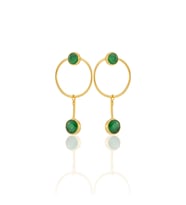 Kadir Jewellery 22 Ayar Altın Kaplama Kadın Sallantılı Küpe -El İşçiliği Ve Hipoalerjenik Küpe