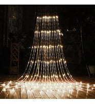 3 Metre Fişli Akar Led Perde Işık, Yılbaşı Dış Mekan Süslemeleri, Noel Işıkları Perde Işıkları (Sarı)
