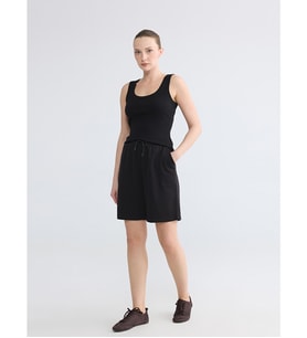 LCWAIKIKI Basic Siyah Beli Lastikli Kadın Şort