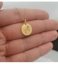 Altın Kaplama Koç Burcu Gümüş Kolye