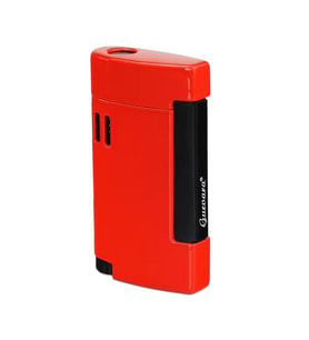 Tek Torch Pürmüz Kırmızı-Siyah Metal Puro Çakmağı - TR7176