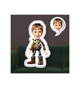 Kişiye Özel Fotoğraflı Toy Story Kovboy Yastık 115610 70 cm