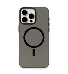 Newface Apple İphone 15 Pro Max Kılıf Anka Pc Magneticsafe Sert Metal Kapak - Siyah