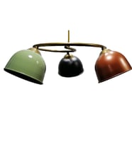 MYLİGHTS  RENKLİ METAL SARKIT AVİZE  ÜÇLÜ AVİZE (Çok Renkli)
