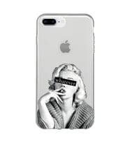 Iphone 7 Plus / 8 Plus Uyumlu Marilyn Monroe Desenli Şeffaf Telefon Kılıfı