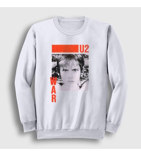 Presmono Unisex Beyaz War U2 Sweatshirt 121607tt