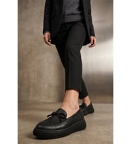 Mammamia D26YA-7735 Kadın Hakiki Deri Casual Ayakkabı Siyah