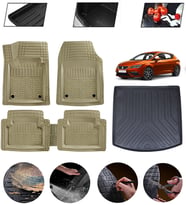 Seat Leon Station Wagon 2012-2020 Uyumlu Paspas Araca Özel Bagaj Havuzu MBS Bej