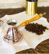 BAKIR CEZVE MODERN RUS DİLİMLİ MODEL (2 KİŞİLİK)