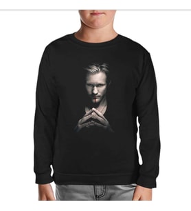 True Blood - Eric Northman Siyah Çocuk Sweatshirt