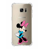 Samsung Galaxy S7 Edge  Köşe Korumalı Antişok Kapak Minnie Mouse Tasarımlı Şeffaf  Kılıf