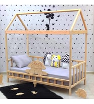 Markaawm Doğal Çam Montessori Karyola Çocuk ve Bebek Yatağı 60X120 (Karışık)