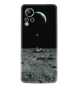 Infınix Note 12 Kılıf Silikon Desen Özel Seri Astronoot Red Baloon 1608