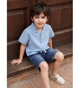 Civil Boys Basic Tatil Yaka 2-5 Yaş Gömlek - Mavi