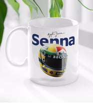 BK Gift F1 Senna Tasarımlı Beyaz Kupa Bardak-1