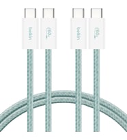 Belkin 2'Li Örgülü Usb-C - Usb-C Kablo, 1,5 M, 60 W – Yumuşak, Esnek Ve Hızlı Şarj Kablosu, Iphone 1