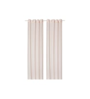 Tül Perde/2 Kanat, Uçuk Pembe, 145x300 cm, Şeffaf Kumaş, Polyester