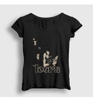 Presmono Kadın Siyah Band The Doors T-Shirt 115953tt