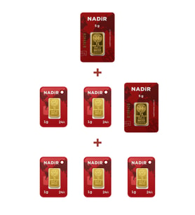 Nadir Gold 24 Ayar 15 Gram Külçe Altın (2 Adet 5 Gram Külçe Altın + 5 Adet 1 Gram Külçe Altın )